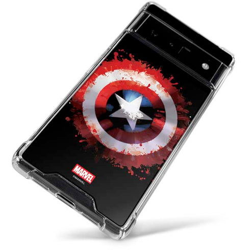 Marvel Captain America Star Shield Google Pixel 6 Clear Case
